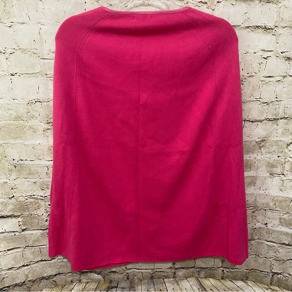 Julie Brown NYC Hot Pink Sweater Poncho Cape - Picture 7 of 7